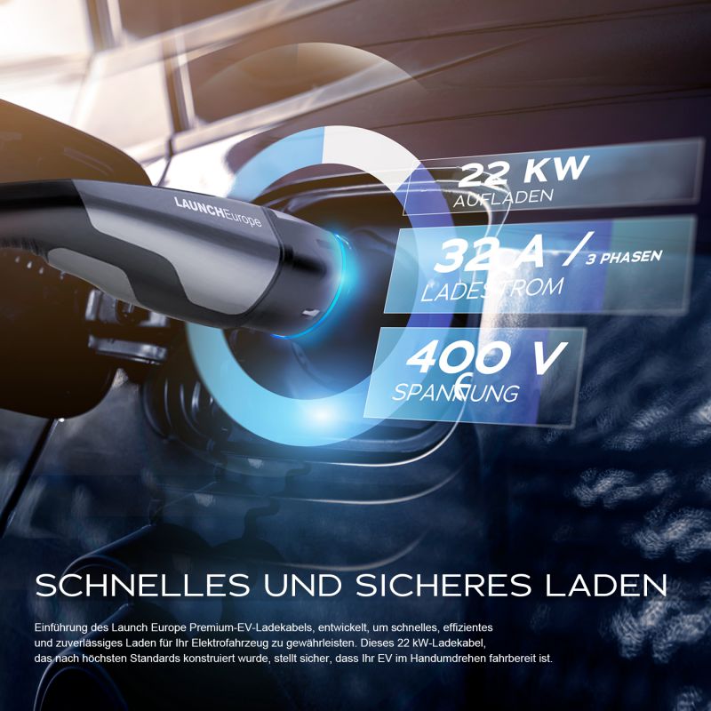 Type 2 charging cable | 22kW | 7m