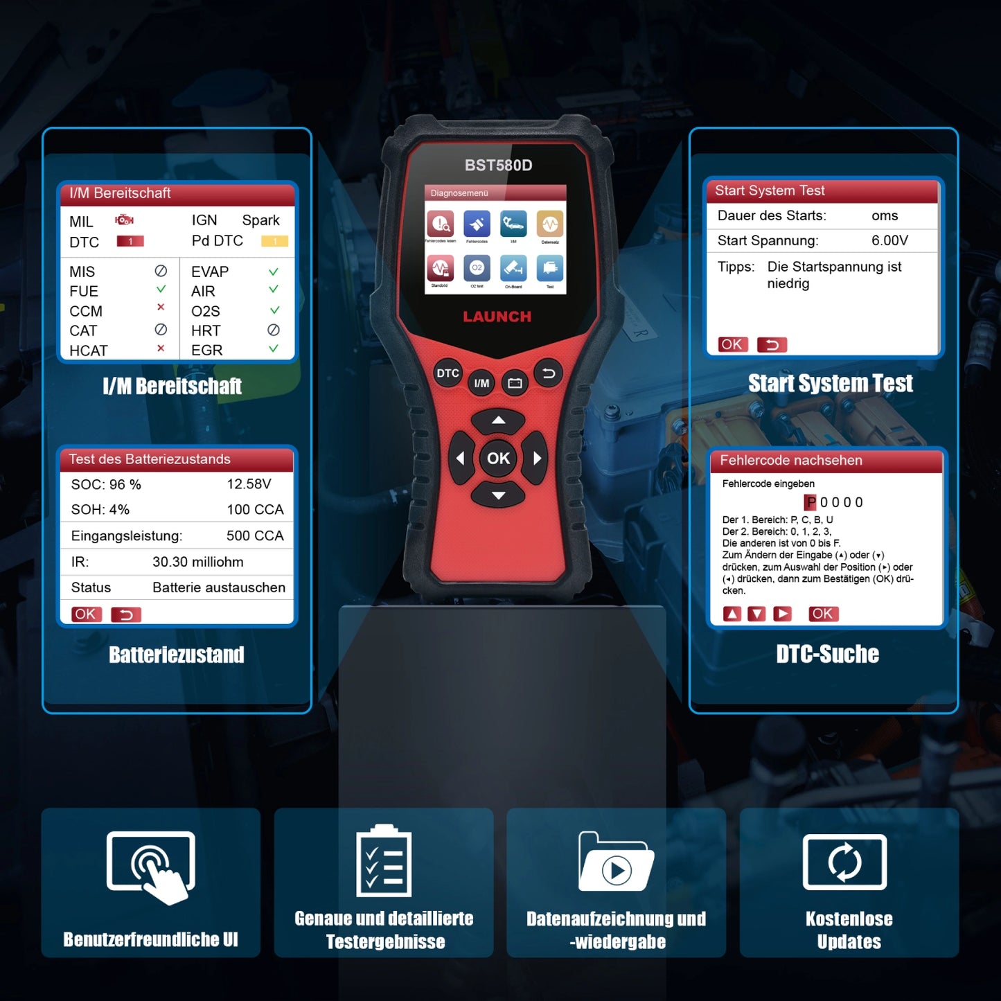 BST-580D Tester batteria / Tester OBD-II