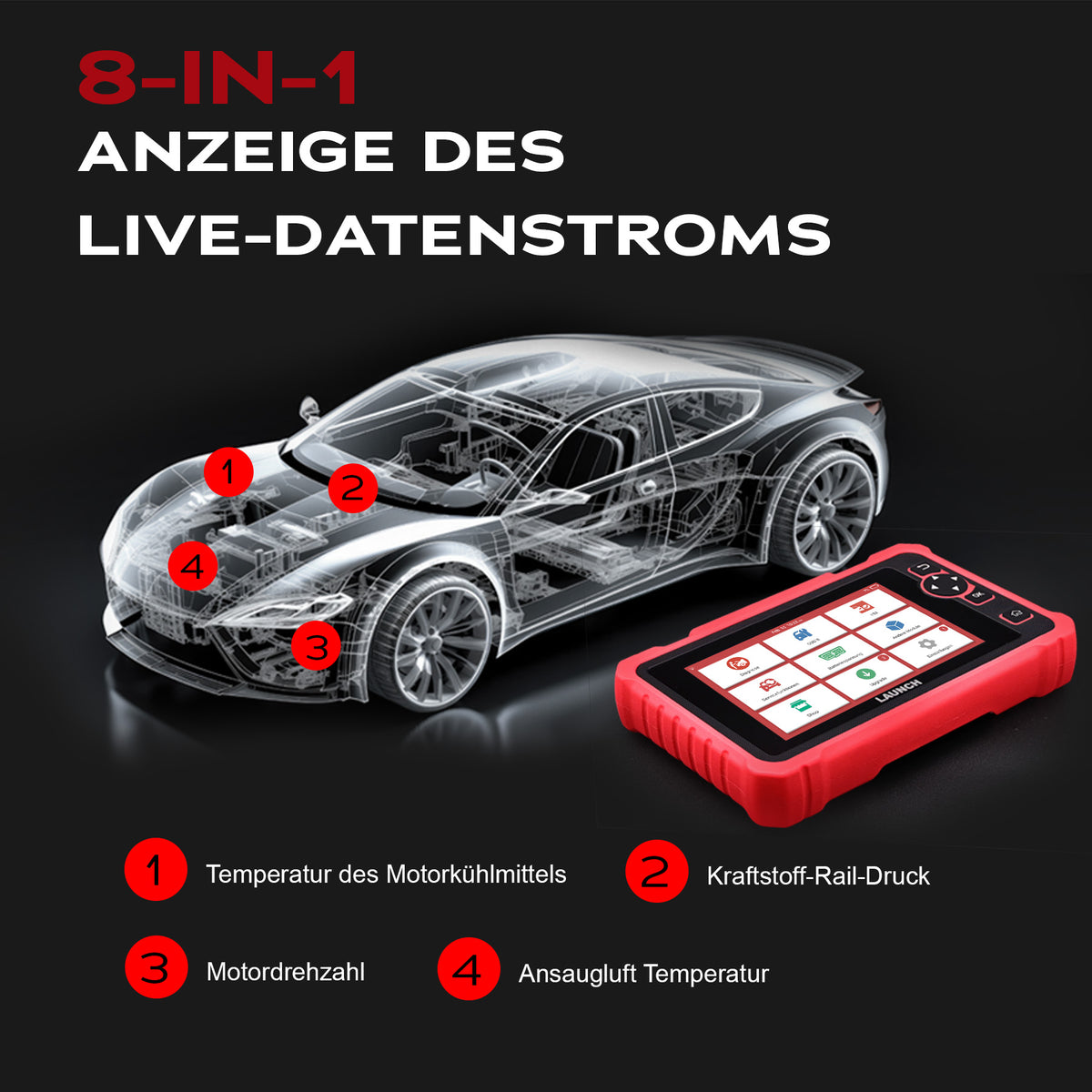 CRP 359 8-in-1 Anzeige des Live-Datenstroms