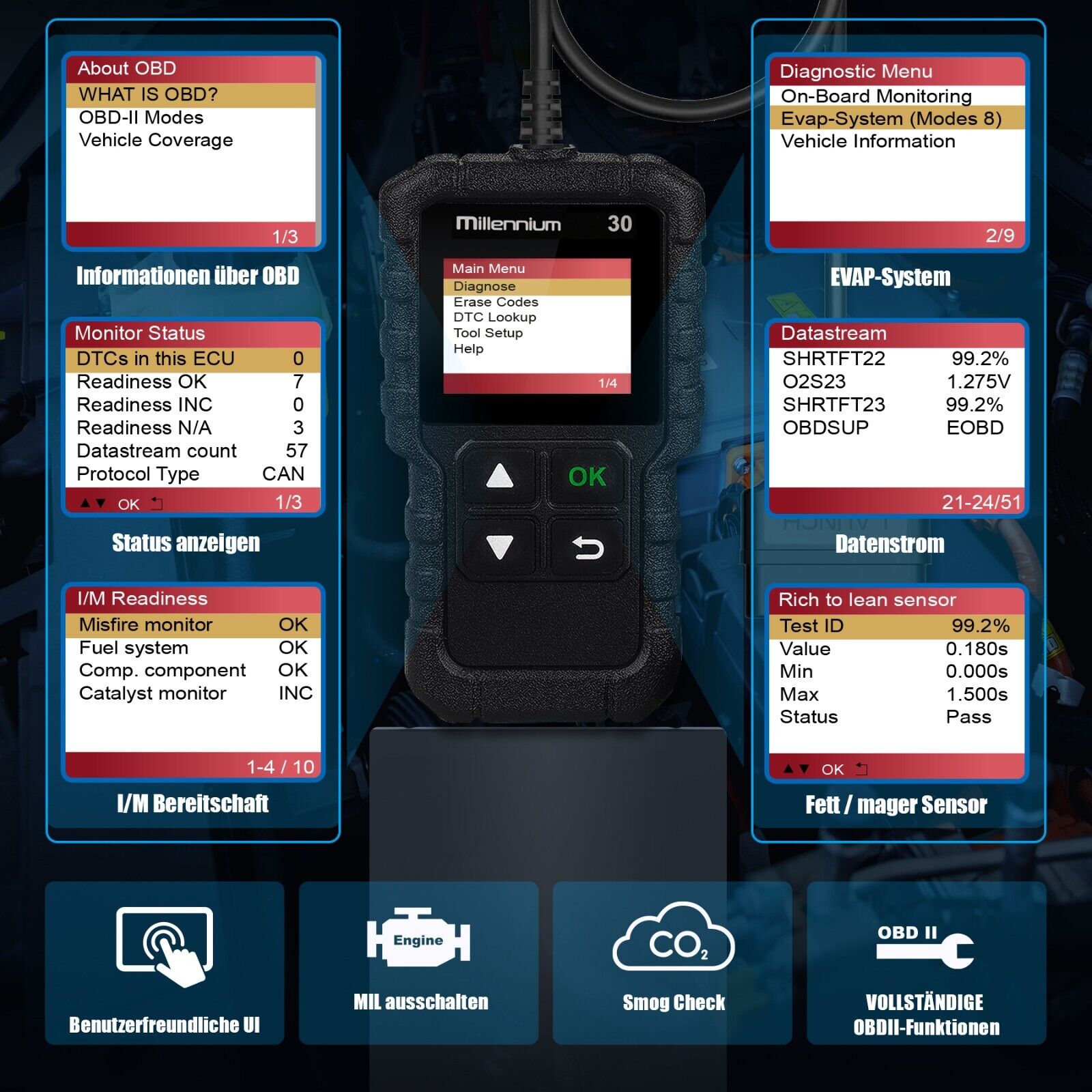 Millennium 30 OBD II-Diagnosetool