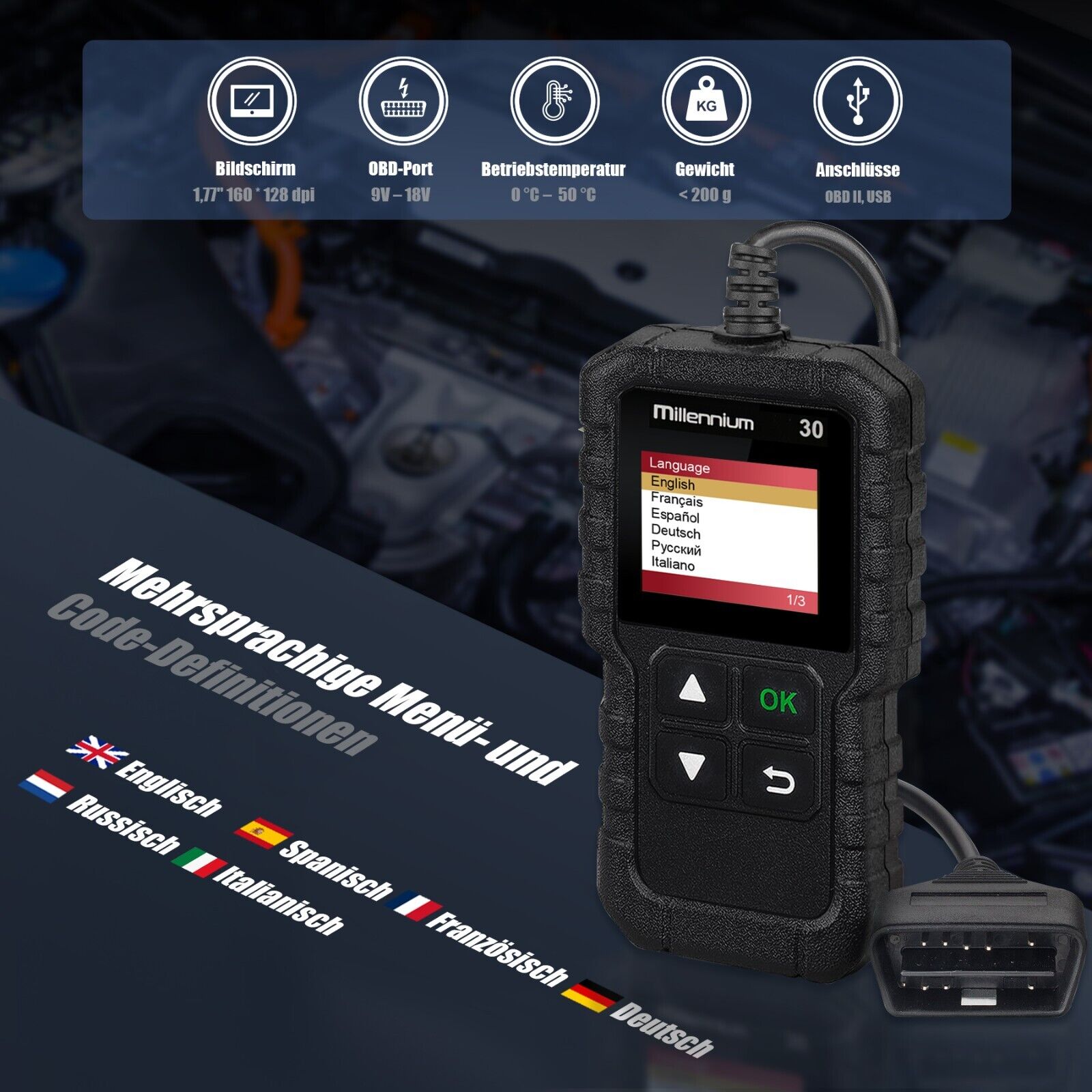 Millennium 30 OBD II-Diagnosetool