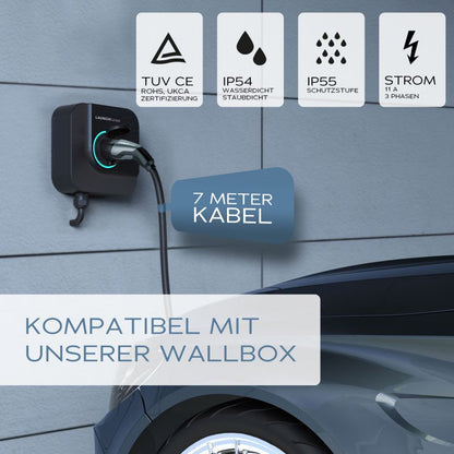 Ladekabel Typ 2 | 22kW | 7m