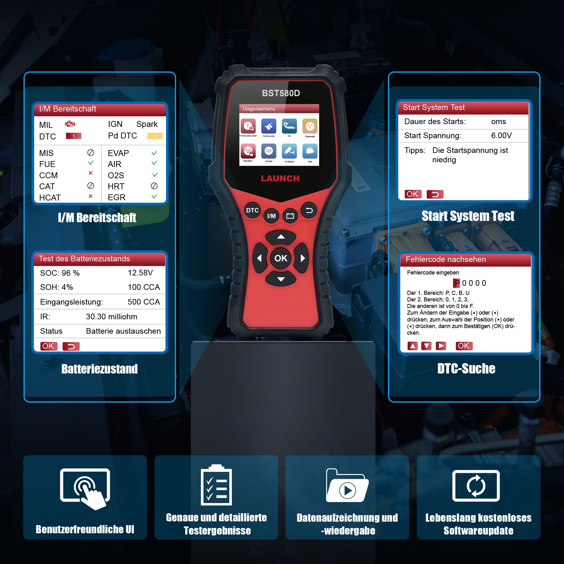 BST-580D Batterietester/ OBDII Tester