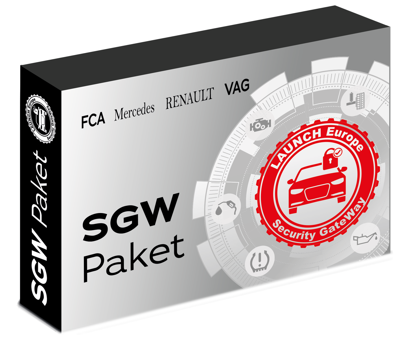 LAUNCH SGW Pack | 1 Jahr | Renault, FCA, Mercedes & VAG (Renault 20 Token, FCA, MB & VAG)