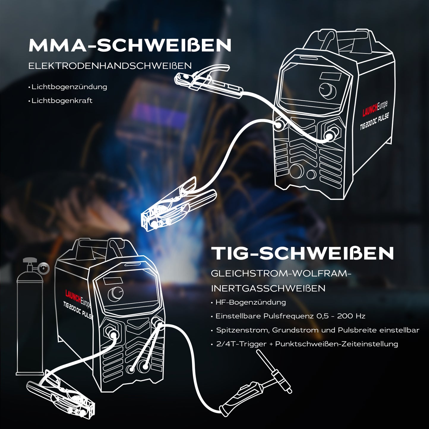 TIG 200DC Pulse welding machine