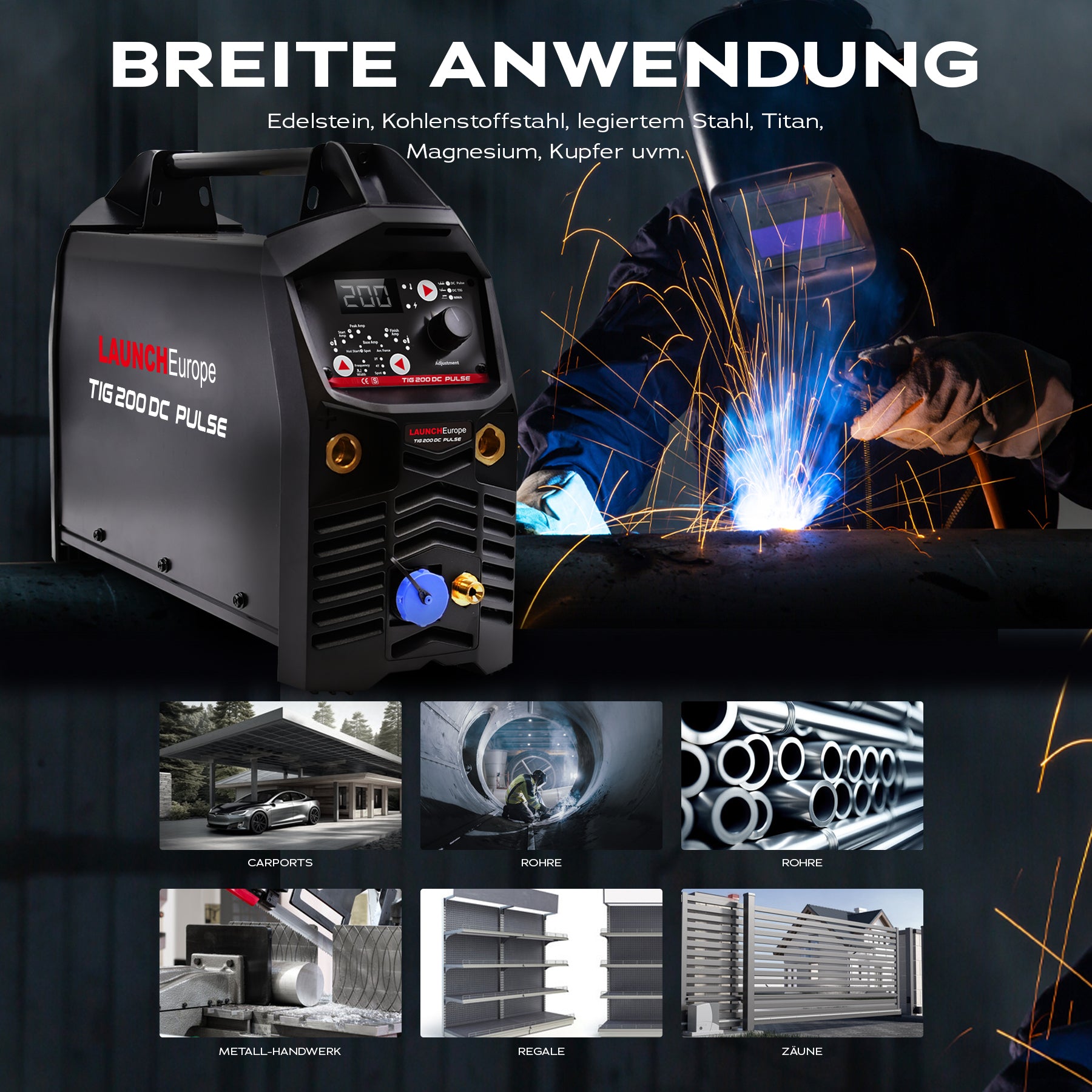Schweißmaschinengerät TIG 200DC Pulse