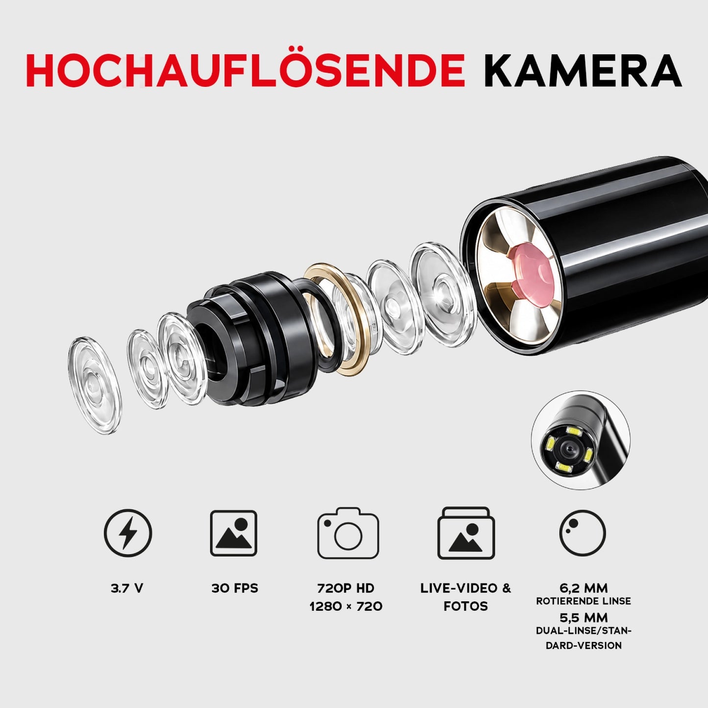 VSP-828 endoscope rotating lens