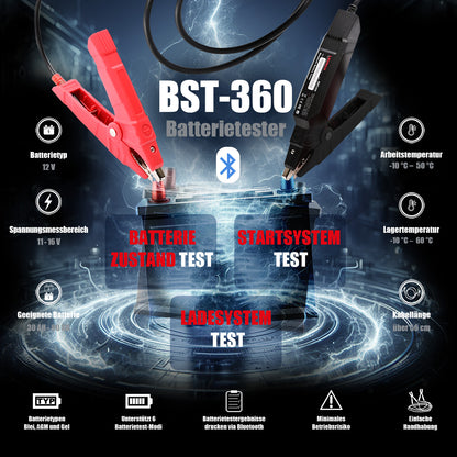 BST-360 Bluetooth Batterietester (kompatibel mit MOT IV)