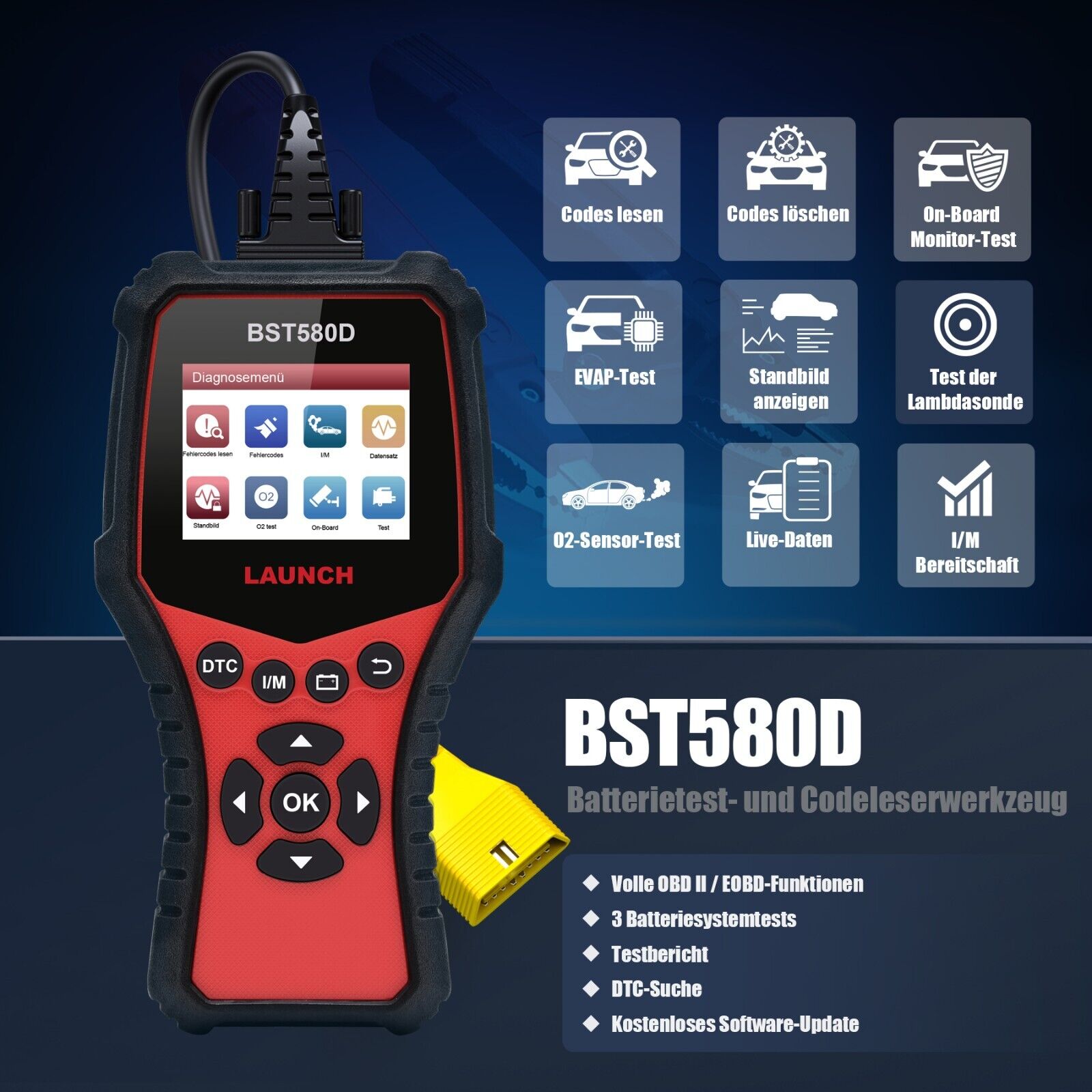 BST-580D Batterietester/ OBDII Tester